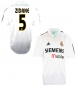 Preview: Adidas Real Madrid Trikot 5 Zinedine Zidane 2004/05 Siemens weiß Herren L und Kinder 176 cm