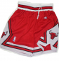 Preview: Champion Chicago Bulls Hose Shorts Rot Rodman Pippen Michael Air Jordan Herren XL und 2XL/XXL