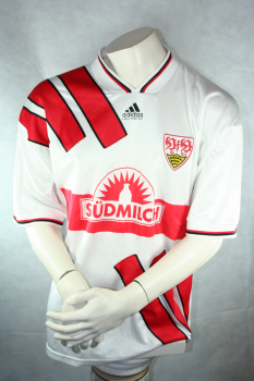 Adidas VfB Stuttgart jersey 9 Giovane Élber 1995/96 Südmlich white home men's XL