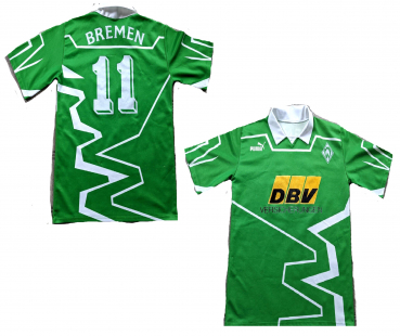 Puma SV Werder Bremen Trikot 11 Wynton Kiwi Rufer 1993/94 grün Dbv Herren M