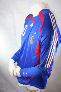 Adidas France jersey 10 Zinedine Zidane World Cup 2006 longsleeve matchworn men's XL