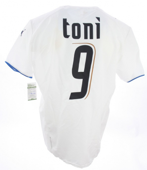 Puma Italy jersey italia 9 Luca Toni World cup 2006 Champion away white men's XL