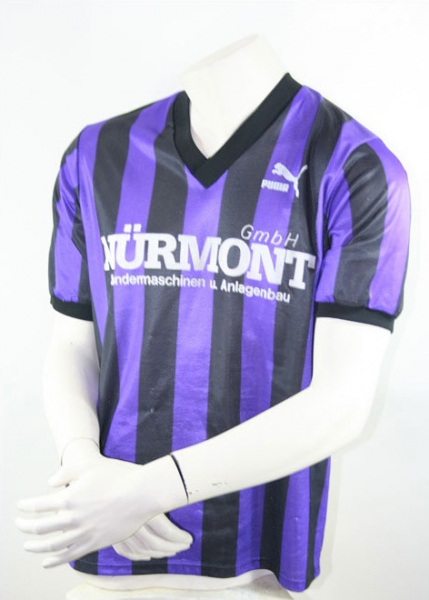 Puma 1.FC Feucht jersey 1991 Match worn blue black Nürmont GmbH men's L = 7-8
