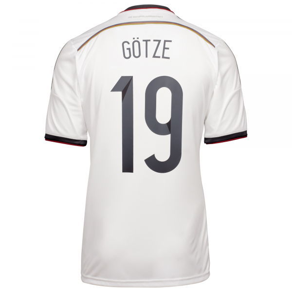 Adidas Deutschland Trikot 19 Mario Götze WM 2014 DFB Adizero weiß Neu Herren M