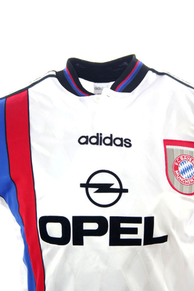 Adidas FC Bayern Munich jersey 1995/96 Opel white men's S-M/M/L/XL/XXL or kids 176/128 cm