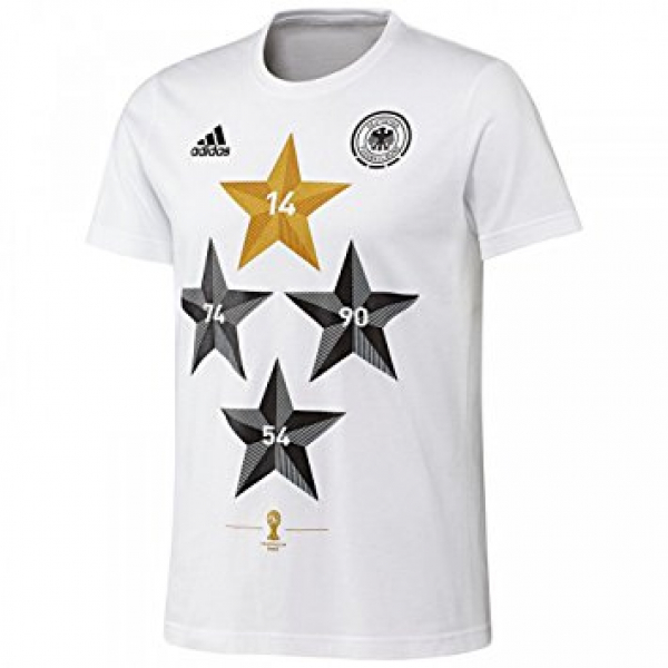 Adidas Deutschland T-Shirt Coming Home Winner 4-Sterne WM 2014 DFB Weiß Herren S
