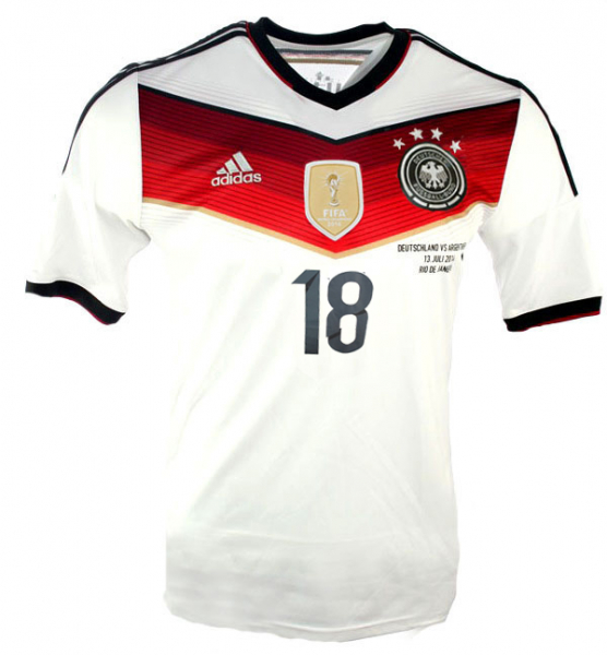 Adidas Deutschland Trikot 18 Toni Kroos WM 2014 4 Sterne DFB heim Herren S-M 176 cm