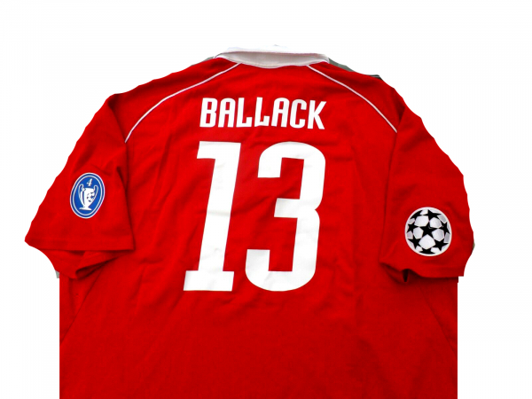 Adidas FC Bayern München Trikot 13 Michael Ballack 2005/06 rot CL Patches T-Com Herren XXL/2XL