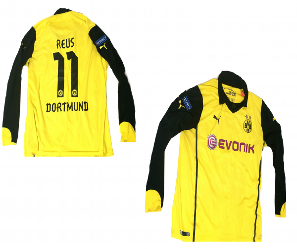 Puma Borussia Dortmund Trikot 11 Marco Reus 2013/14 CL Matchworn vs Zenit langarm CL BVB Herren 2XL/XXL