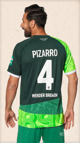 Umbro SV Werder Bremen Trikot 4 Claudio Pizarro 2018/19 120 Jahre Jubiläum Herren S/M/L/XL/XXL