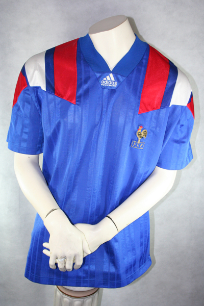 Adidas France jersey 6 Zinedine Zidane home blue (1992) 1993 U21 mach worn men's XL
