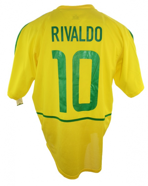 Nike Brasilien Trikot 10 Rivaldo 2002 WM Weltmeister Heim Gelb Herren XL