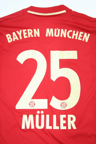 Adidas FC Bayern München Trikot 25 Thomas Müller 2012/13 Home triple Herren L